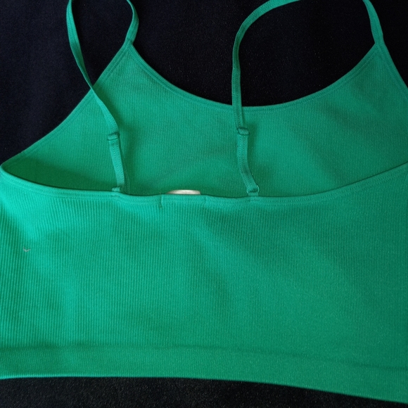 Pack of three two cropped one short summer tops green pink and coral s/m - Picture 3 of 8